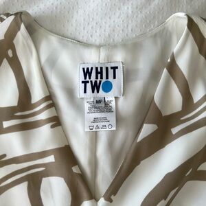 Whit Two Tan Leaf Maxi Dress